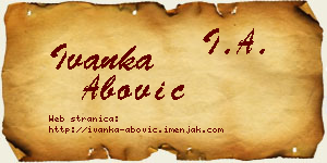 Ivanka Abović vizit kartica